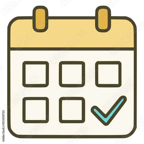 date schedule deadline task work flat color vector illustration template design