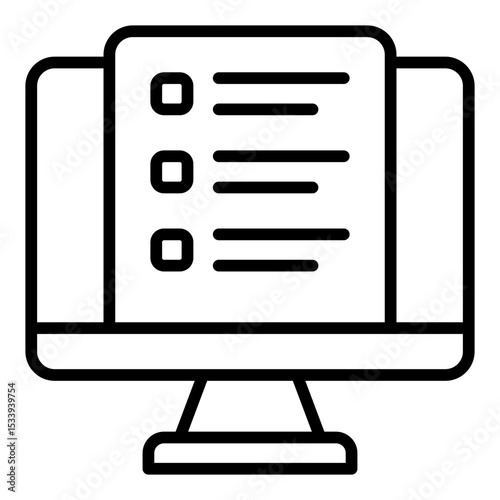 Online task board icon. Team workflow planner. Digital project management tool