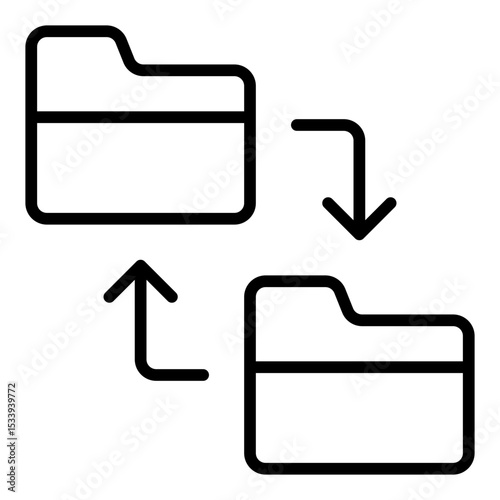 File sharing icon. Document transfer. Online file access and collaboration