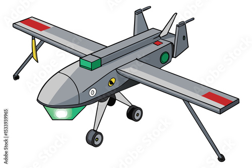 aerial vehicle drone illustration for aviation enthusiasts and technology lovers design element