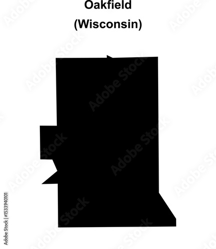 Oakfield (Wisconsin) blank outline map