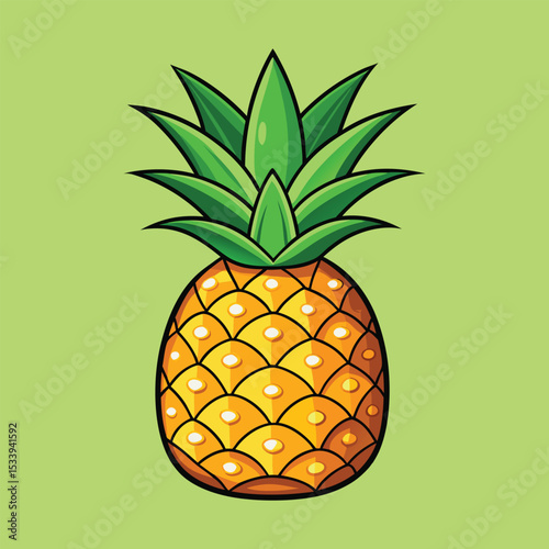 Vibrant Pineapple vector illustration