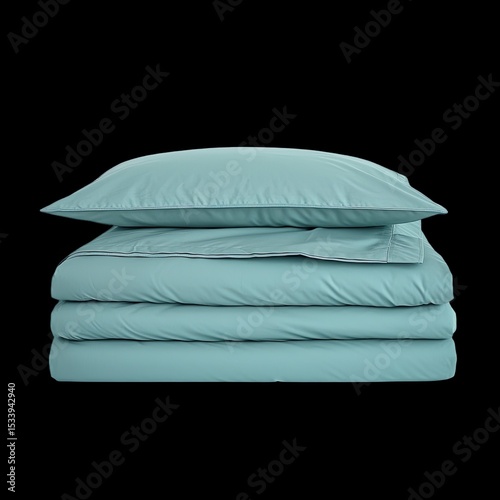Wallpaper Mural Soft bedding set in calming teal color, featuring durable sheet and pillowcases, perfect for enhancing comfort and style in any bedroom. Ideal for cozy and inviting atmosphere Torontodigital.ca