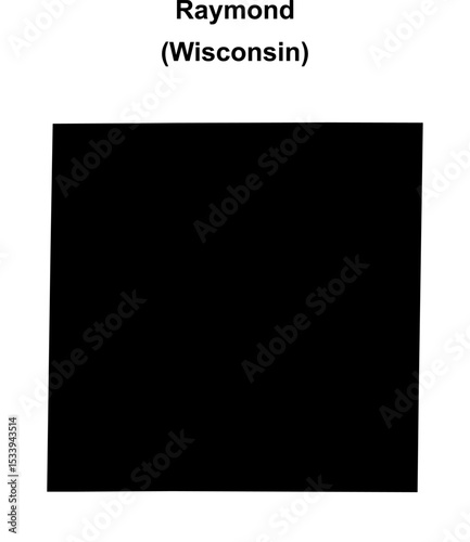 Raymond (Wisconsin) blank outline map