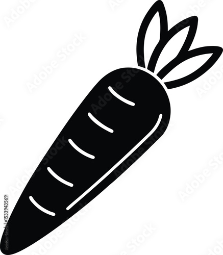 Carrot Icon Outline Vector Illustration