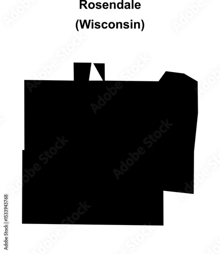 Rosendale (Wisconsin) blank outline map