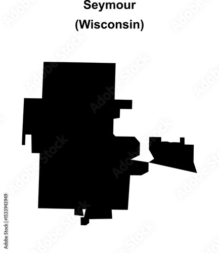 Seymour (Wisconsin) blank outline map