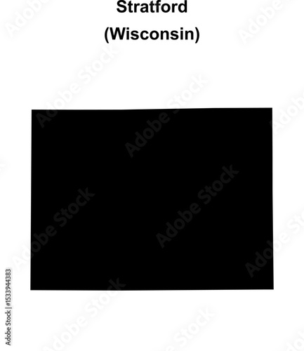 Stratford (Wisconsin) blank outline map
