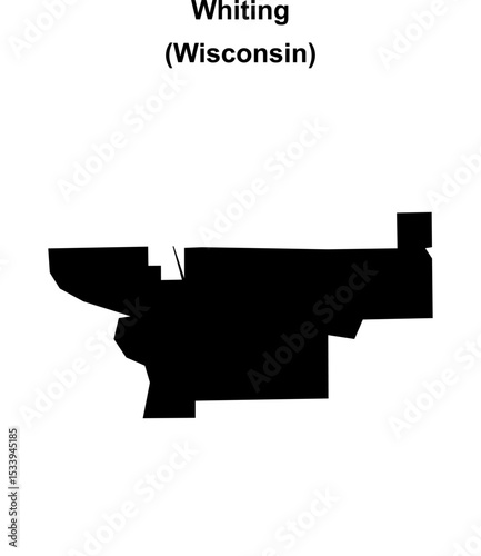 Whiting (Wisconsin) blank outline map