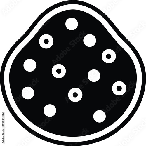 Chocolate Chip Icon Outline Vector Illustration