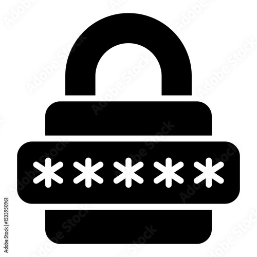 Password security icon. Login protection. Safe access and account privacy
