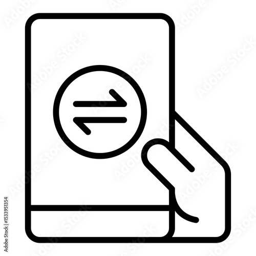 Online transfer icon. Instant money movement. Bank transaction and digital finance