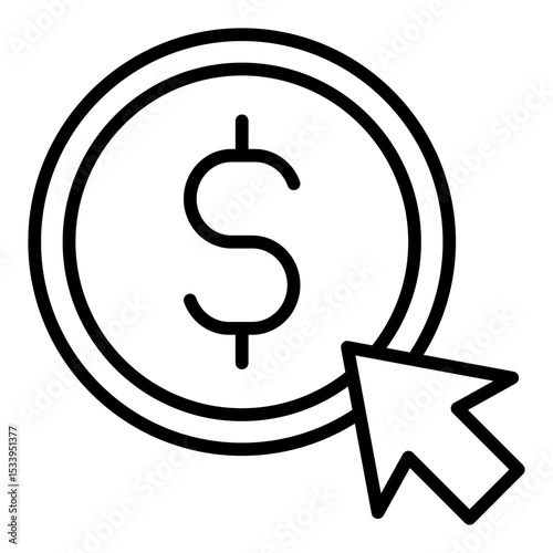 Pay per click icon. PPC marketing strategy. Digital ads and paid traffic