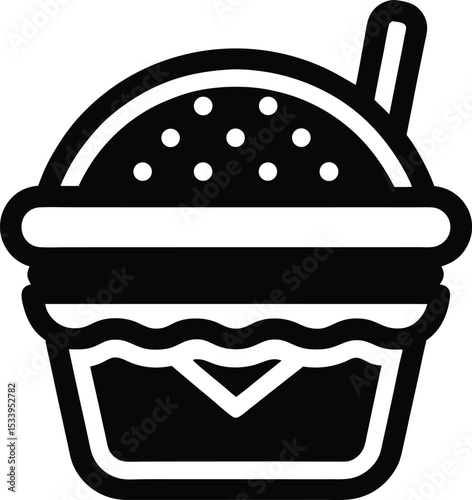 Fast Food Icon Outline Vector Illustration