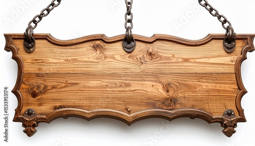 old wooden signboard isolated on white