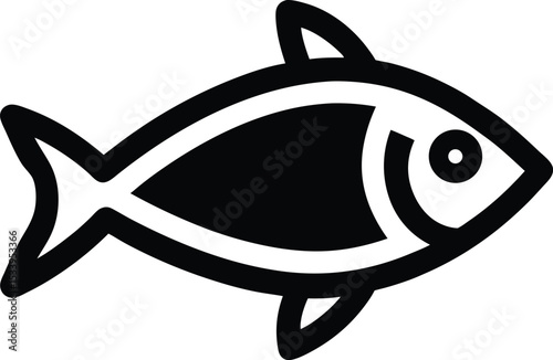 Fish Fillet Icon Outline Vector Illustration