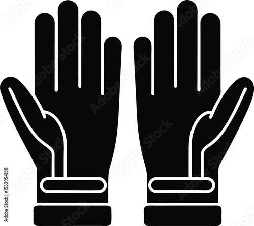 Garden Gloves Icon Outline Vector Illustration