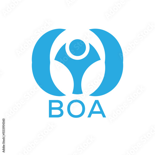 Initial BOA Letter Linked Logo for business and company identity. Modern BOA Letter Logo Vector Template with modern trendy golden logo.
