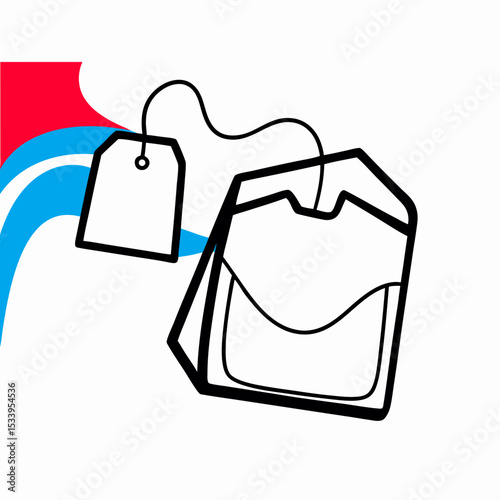 Tea Bag Icon, Tea Bag Illustration, Simple Tea Bag Graphic