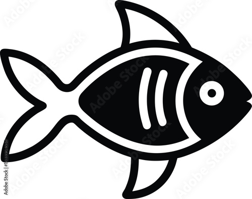 Goldfish Icon Outline Vector Illustration