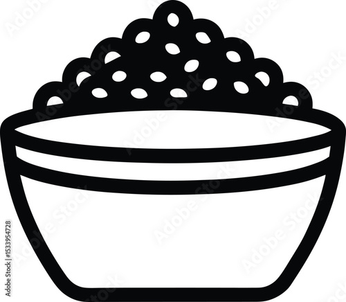 Granola Icon Outline Vector Illustration
