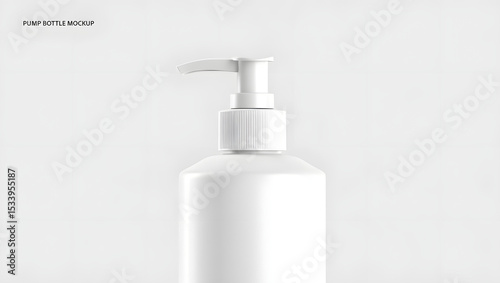 A pristine white pump bottle, isolated on white background, stands ready for its contents