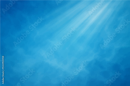 Abstract sky blue sky with light rays and a hint of smoke texture.