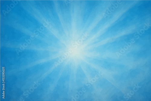 Abstract sky blue sky with light rays and a hint of smoke texture.