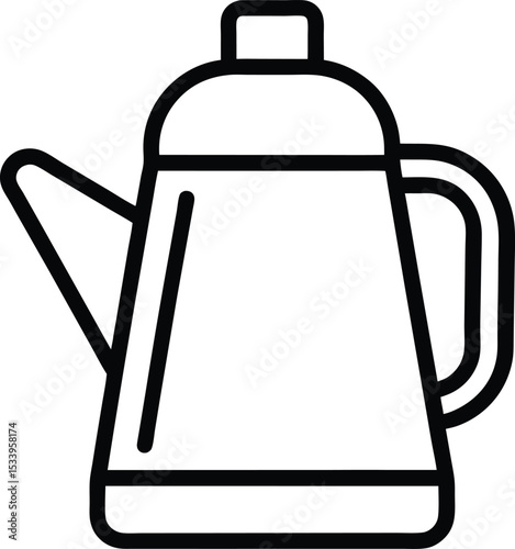 Kettle Icon Outline Vector Illustration