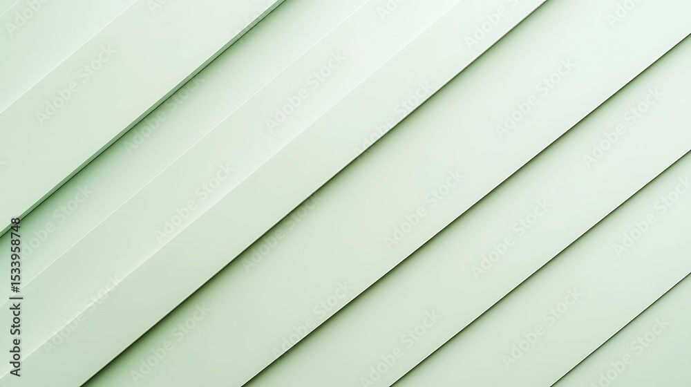 Fototapeta premium Light green diagonal lines on a wall.