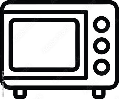 Microwave Icon Outline Vector Illustration
