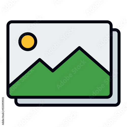 Image icon. Picture file. Visual media and digital graphic