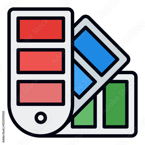 Pantone icon. Color guide. Printing swatch and color standard