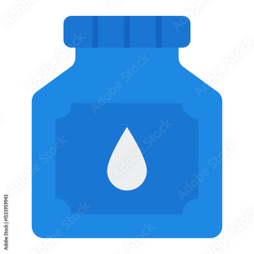 Ink icon. Printing supply. Ink cartridge and color liquid
