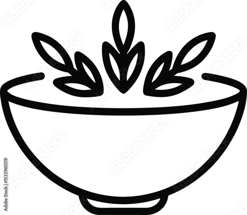 Oatmeal Icon Outline Vector Illustration