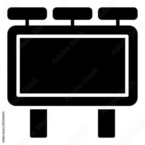 Billboard icon. Outdoor advertising. Roadside display signage