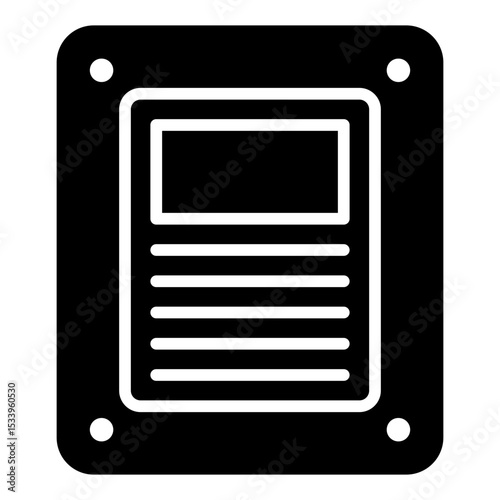 Poster_2 icon. Marketing sheet. Printed advertisement and design work
