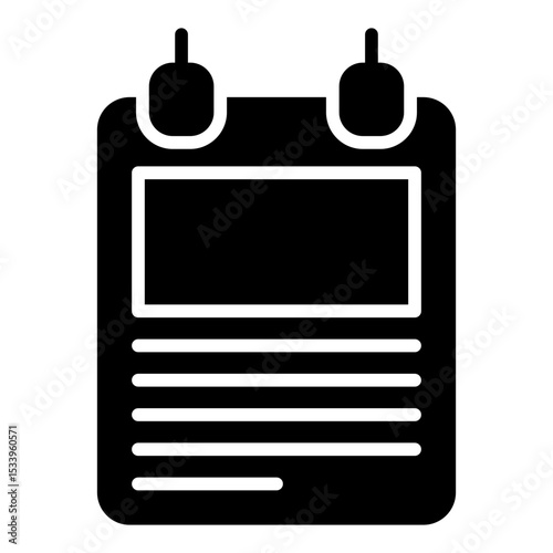 Poster_1 icon. Print design. Ad sheet and promotional flyer