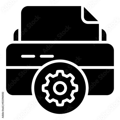 Print setting icon. Printer options. Print adjustment and preferences