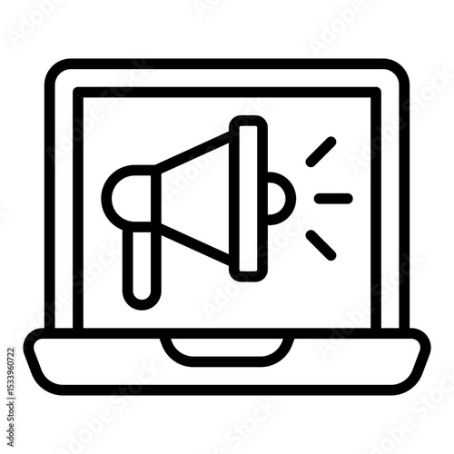Advertising icon. Marketing campaign. Brand promotion and visual media