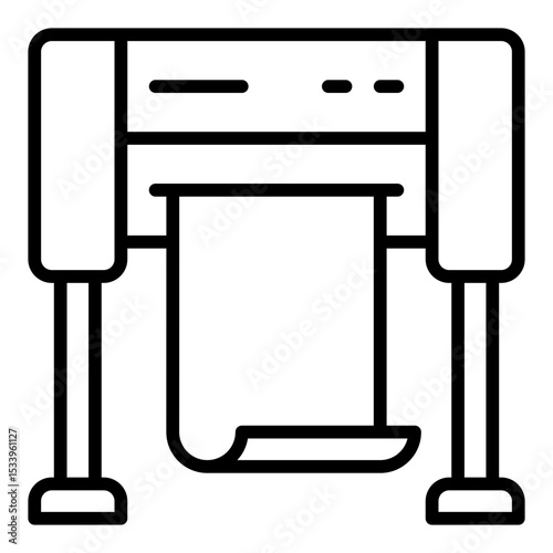 Plotter icon. Large format printer. Vector print and graphic cutter
