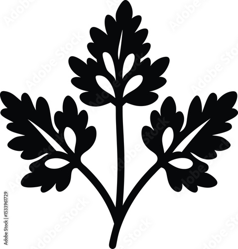Parsley Icon Outline Vector Illustration
