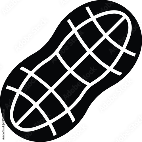 Peanut Icon Outline Vector Illustration