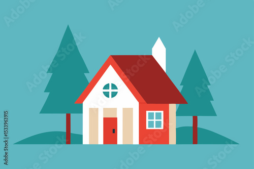 Cozy Cottage in the Woods A Charming Home Illustration