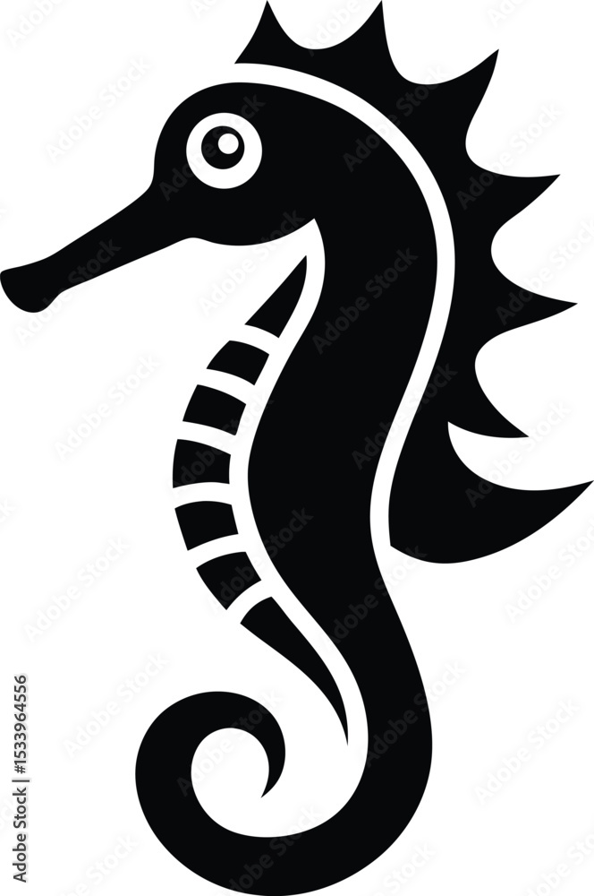 Fototapeta premium Seahorse Icon Outline Vector Illustration