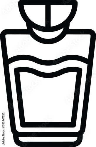 Tequila Shot Icon Outline Vector Illustration