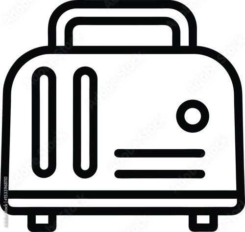 Toaster Icon Outline Vector Illustration