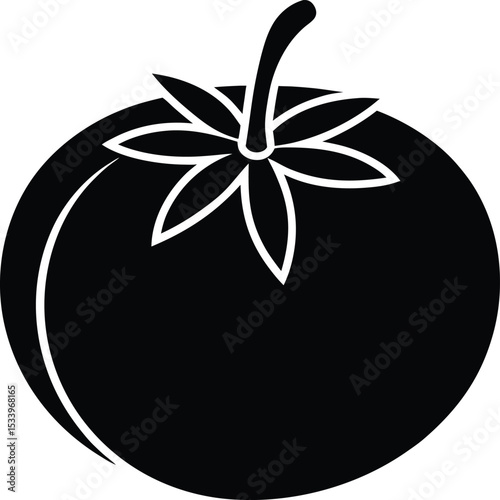 Tomato Icon Outline Vector Illustration