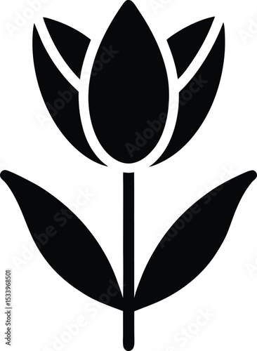 Tulip Icon Outline Vector Illustration