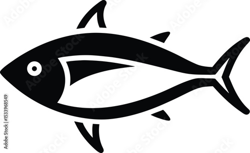 Tuna Icon Outline Vector Illustration